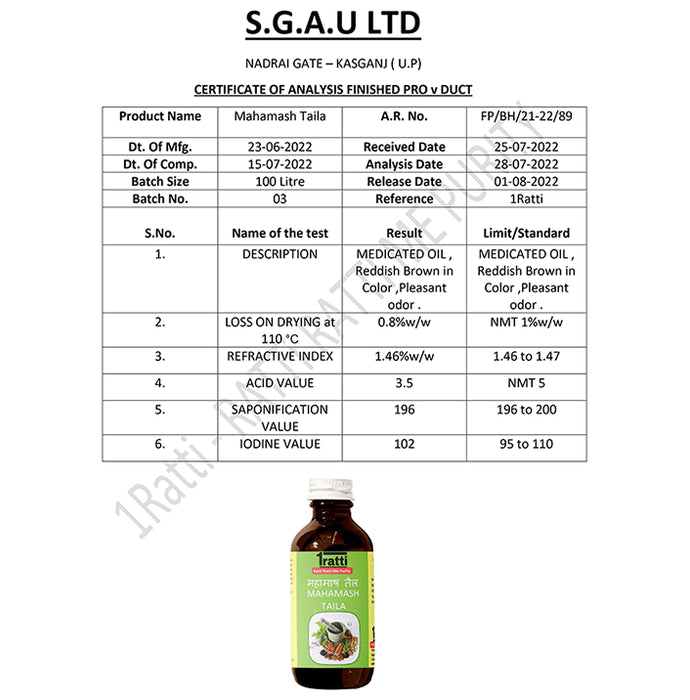 1ratti Mahamash Taila
