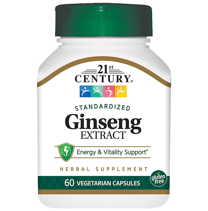 21st Century Ginseng Extract Vegetarian Capsules - Classic Derma