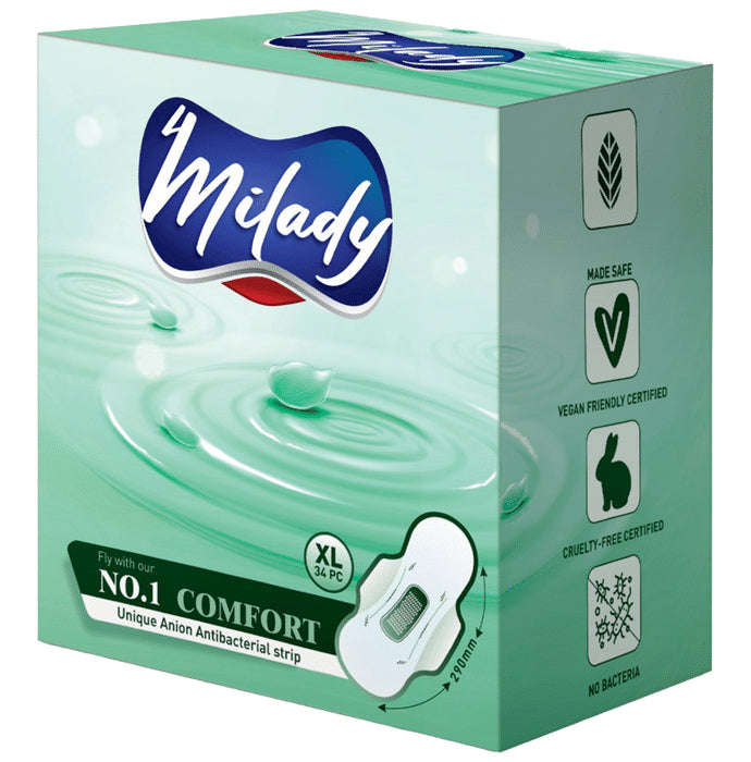 4Milady Comfort Sanitary Pads (34 Each) XL - Classic Derma