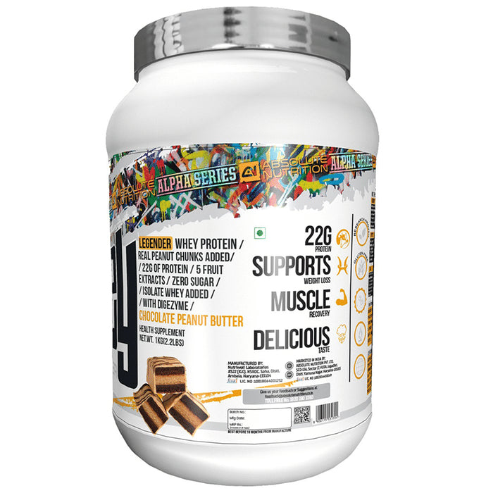 Absolute Nutrition Legender Whey Protein Powder Chocolate Peanut Butter