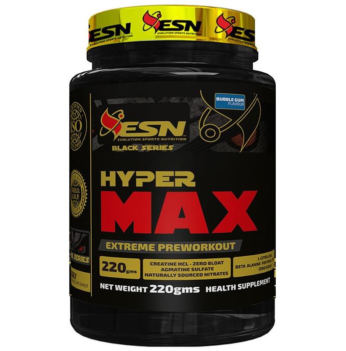 ESN Black Series Hyper Max Extreme Preworkout Powder Bubblegum - Classic Derma
