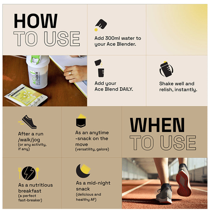 Ace Blend Daily 20g Vegan Plant Protein Powder & Superfoods Vanilla