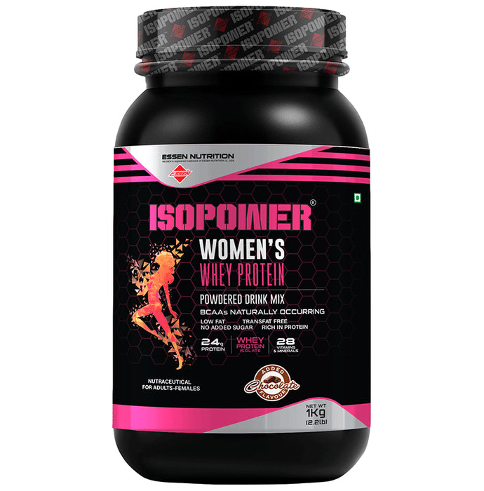 Essen Isopower Women's Whey Protein Powder Chocolate - Classic Derma