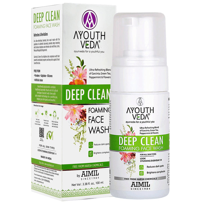Ayouth Veda Deep Clean Foaming Face Wash - Classic Derma