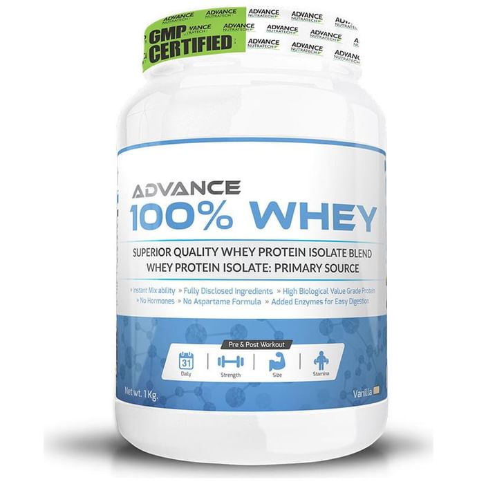 Advance Nutratech 100% Whey Protein Powder Vanilla - Classic Derma