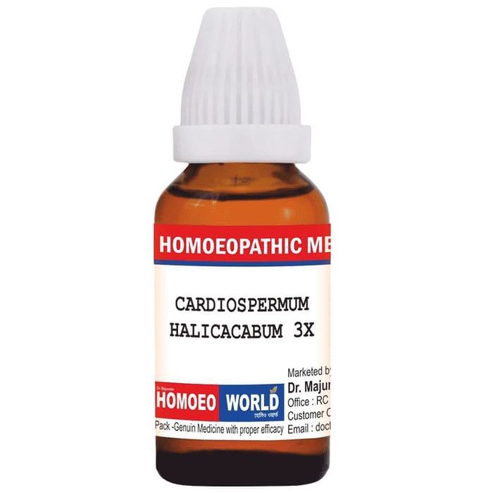 Dr. Majumder Homeo World Cardiospermum Halicacabum Dilution (30ml Each) 3X - Classic Derma