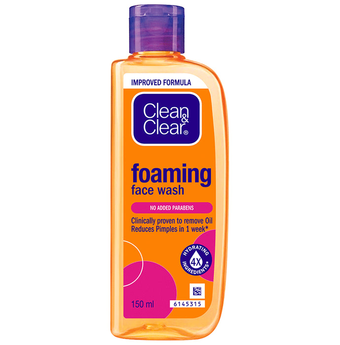 Clean & Clear Foaming Face Wash for Pimple Causing Germs | Oil-Free - Classic Derma