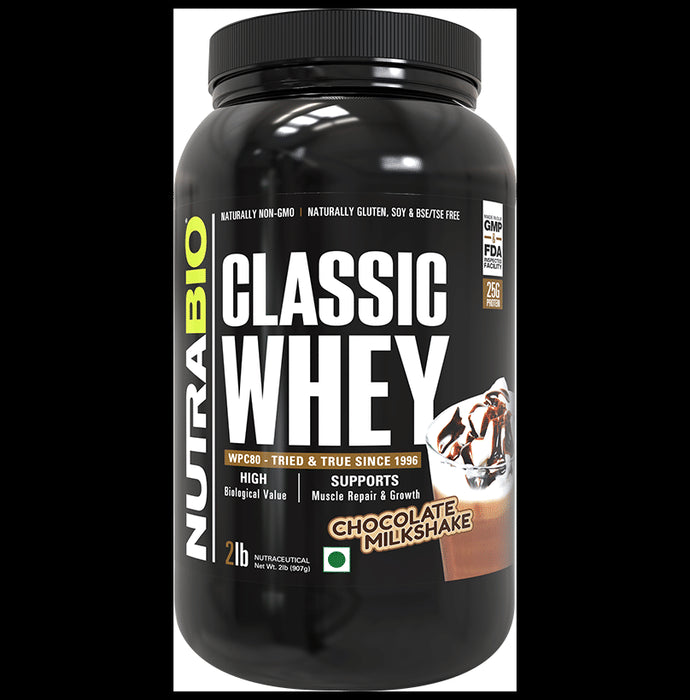 Nutra Bio Classic Whey Powder Chocolate Milkshake - Classic Derma