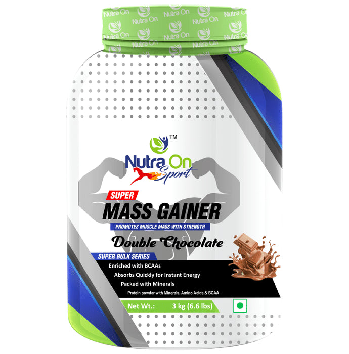 Nutra On Sport Super Mass Gainer Powder Double Chocolate - Classic Derma