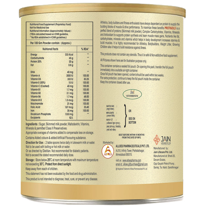 Alloes Protigold Protein Powder Vanilla