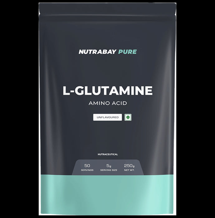 Nutrabay 100% L-Glutamine Amino Acid for Muscle Recovery & Immunity | Unflavoured - Classic Derma