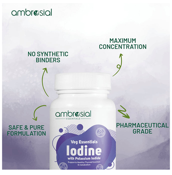 Ambrosial Veg Essentials Iodine with Potassium Veg Tablet