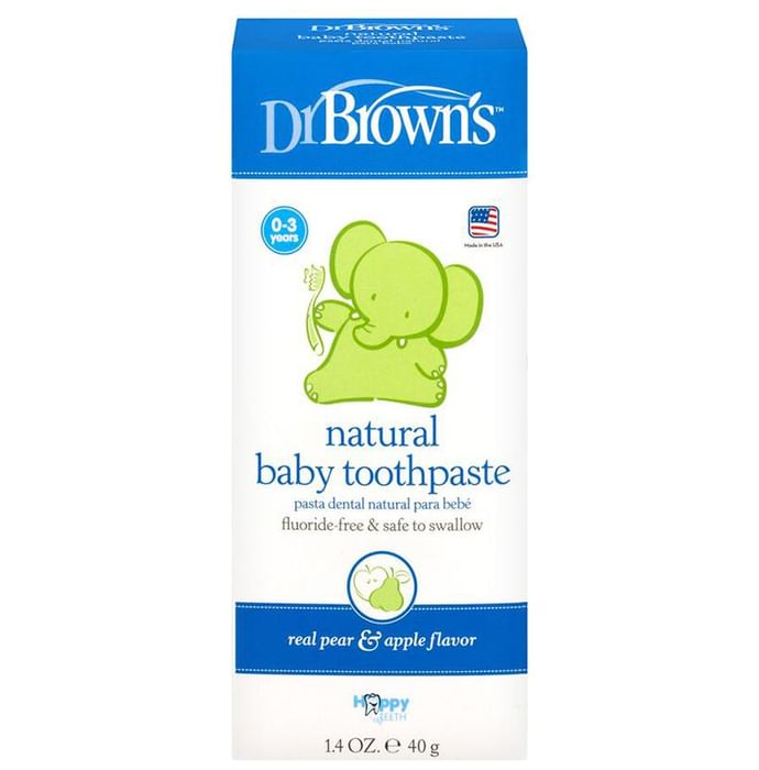 Dr Brown's Natural Baby Toothpaste Real Pear & Apple Flavour - Classic Derma