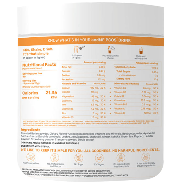 Andme PCOS Drink Mixed Berries