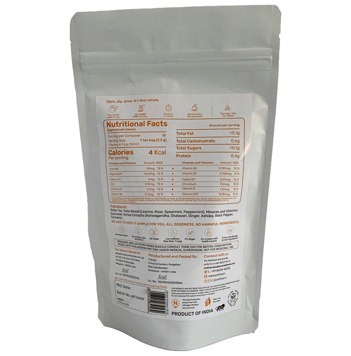 Andme Period Tea Bag (2.5gm Each) Spearmint Rose