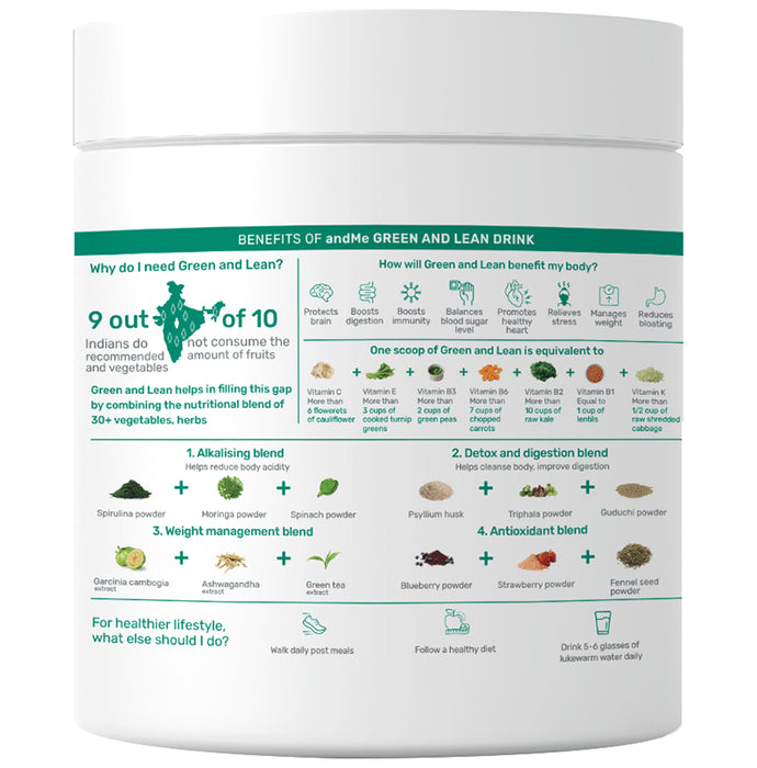 Andme Plant Based Green and Lean Powder (250gm Each)