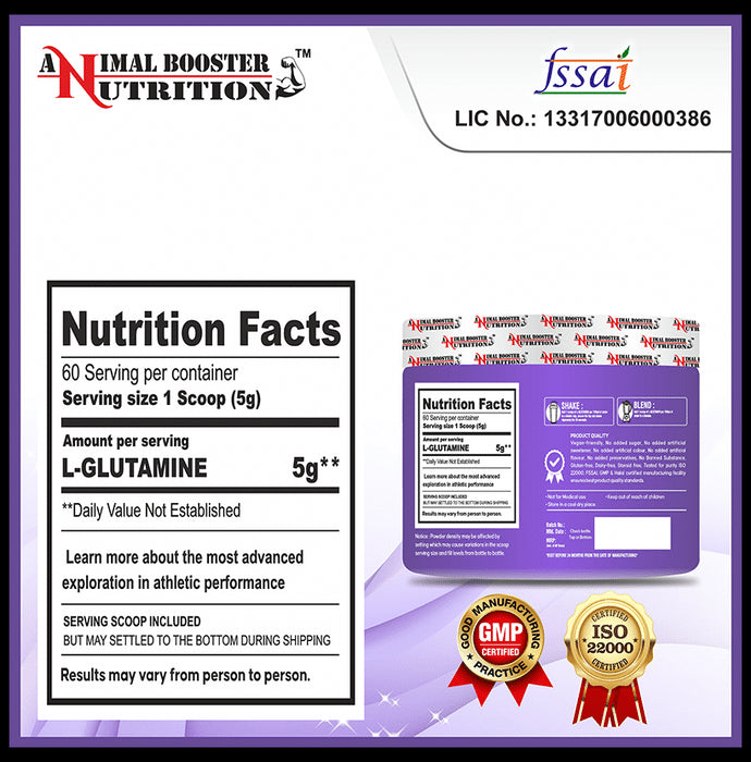 Animal Booster Nutrition Glutamine Powder Unflavored