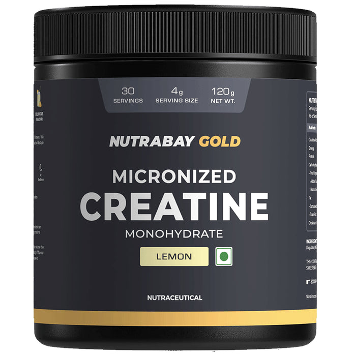 Nutrabay Micronised Creatine Monohydrate Powder Lemon - Classic Derma