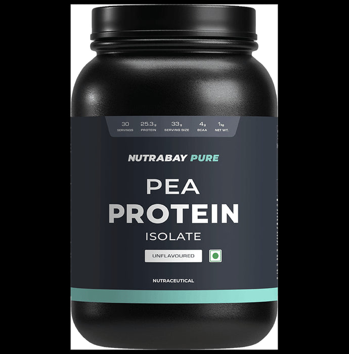 Nutrabay Pure Pea Protein Isolate | Powder for Muscle Recovery & Immunity | Unflavoured - Classic Derma
