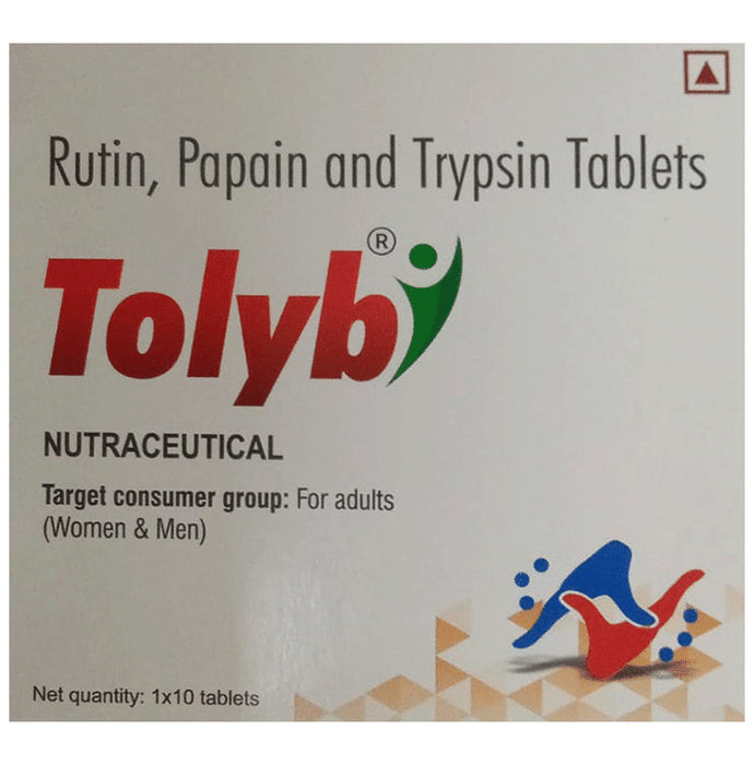 Tolyb Tablet with Rutin, Papain & Trypsin - Classic Derma