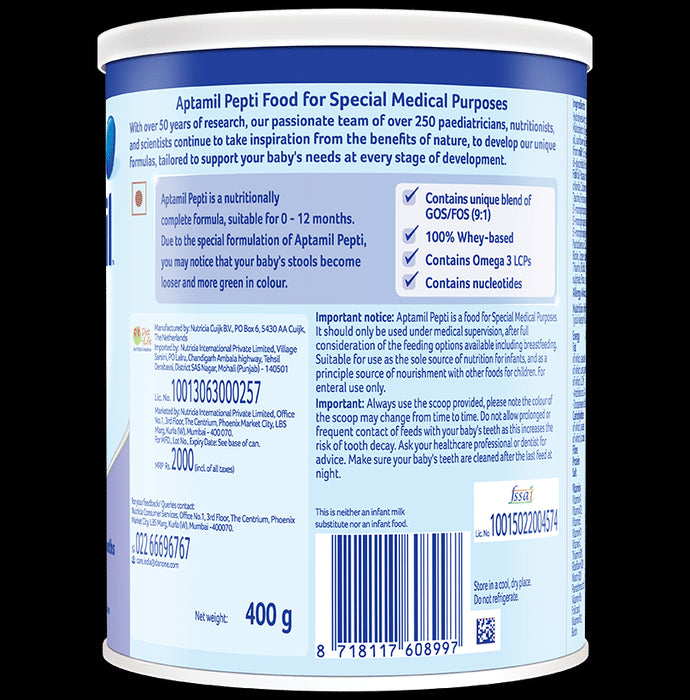 Aptamil Pepti Extensively Hydrolysed Whey-Based Formula (0-12 Months)