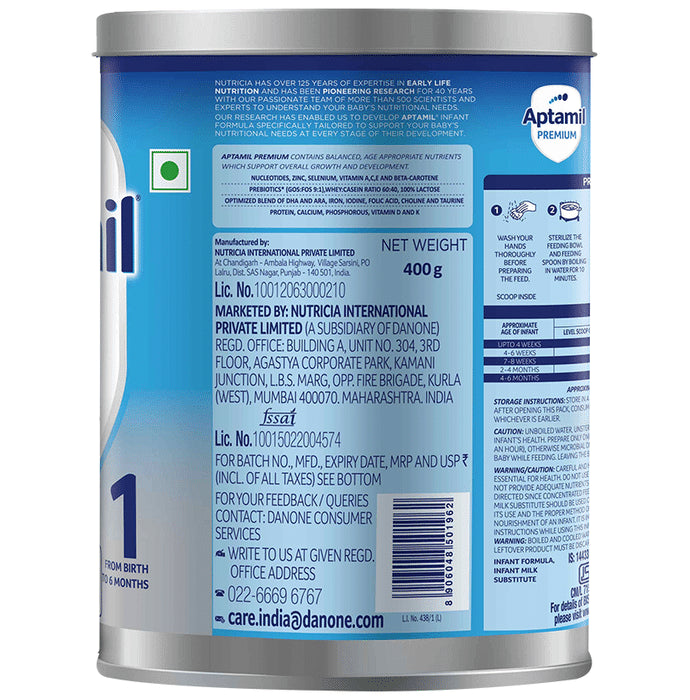 Aptamil Premium Stage 1 from Birth to 6 Month Infant Formula