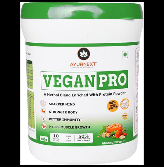 Ayurnext Vegan Pro Protein Powder Almond - Classic Derma