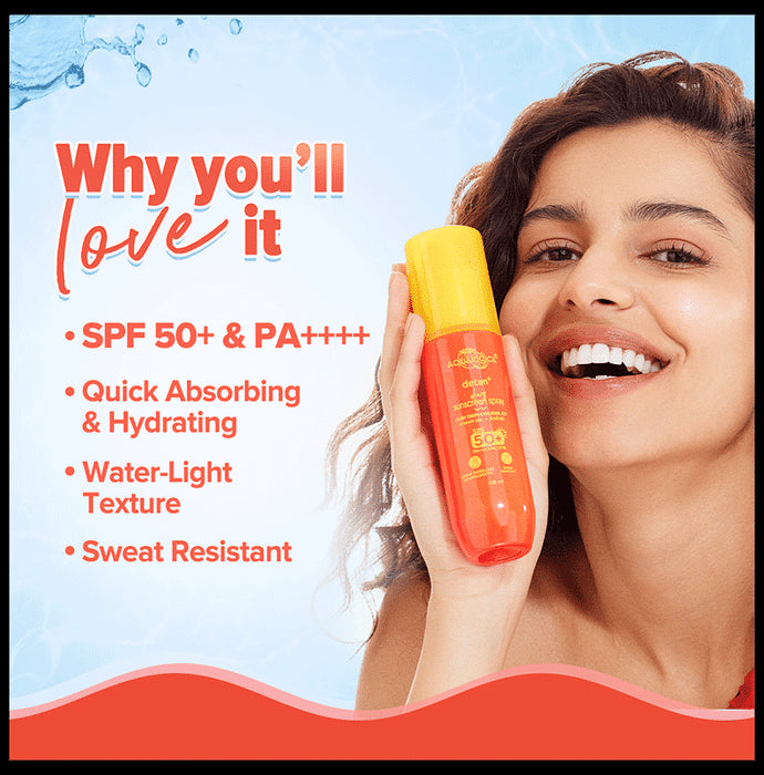 Aqualogica Detan+ Dewy Sunscreen Spray SPF 50 PA++++