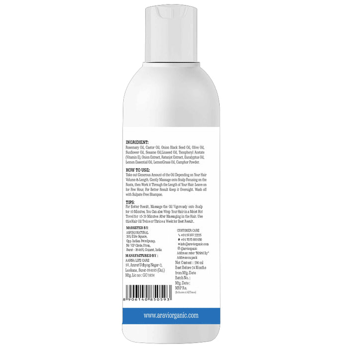 Aravi Organic Adivasi Herbal Oil for Quick Hair Growth & Control Hair Fall