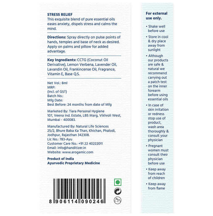 Arogamic Stress Relief Aroma Therapy Spray (8ml Each)
