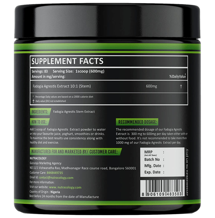 Nutracology Fadogia Agrestis 10:1 Extract Powder