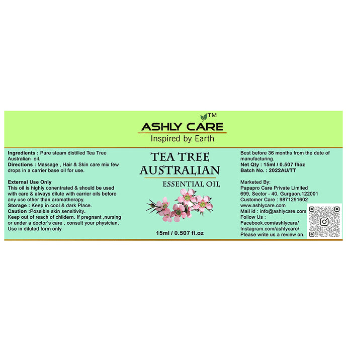 Ashly Care Tea Tree Australian Essential Oil
