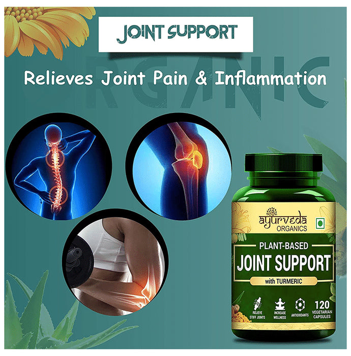 Ayurveda Organics Plant-Based Joint Support with Turmeric Vegetarian Capsule