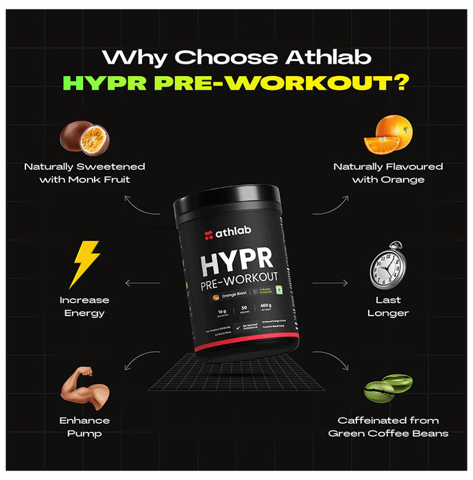 Athlab Hypr Pre-Workout Powder Orange Blast