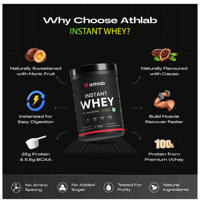 Athlab Instant Whey Protein Powder Dark Chocolate