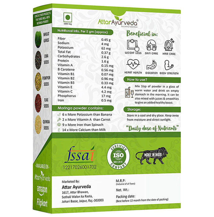 Attar Ayurveda Pure and Natural Moringa Powder