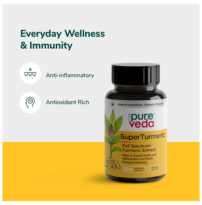 Aurea Pureveda Super Turmeric Vegetarian Capsule