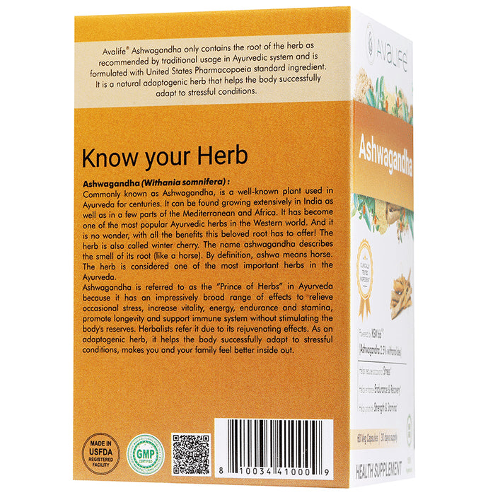 Avalife Ashwagandha Veg Capsule