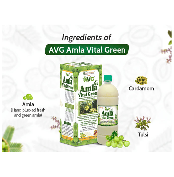 AVG Amla Vital Green with Vitamin C & Iron | Helps Build Immunity