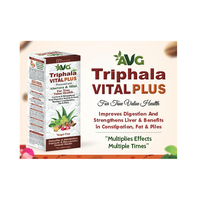 AVG Combo Pack of Aloevera Vital Green & Triphala Vital Plus (1000ml Each)
