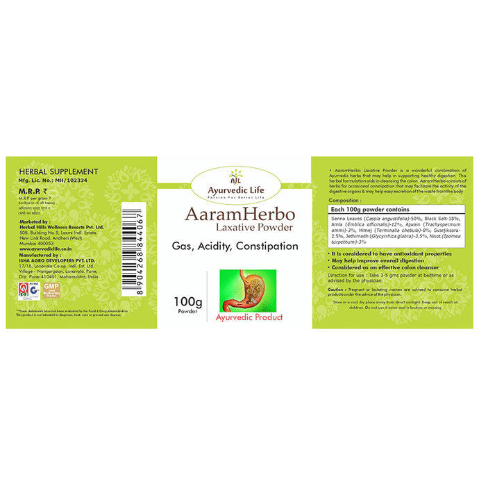 Ayurvedic Life Aaram Herbo Laxative Powder