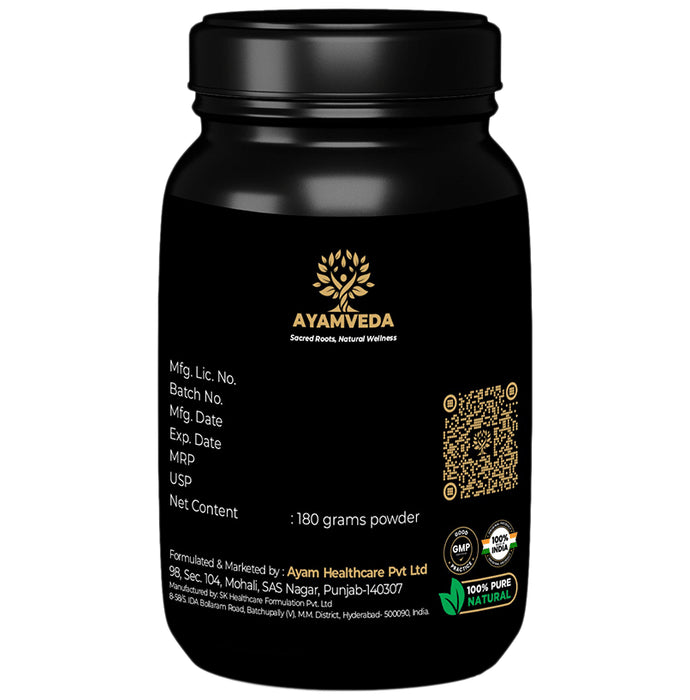 Ayamveda Combo Pack of I Red Massage Oil (30ml) , Shilajit Resin (20gm ) & Vitality Mix Sugar Free Vanilla Flavour (180 gm)