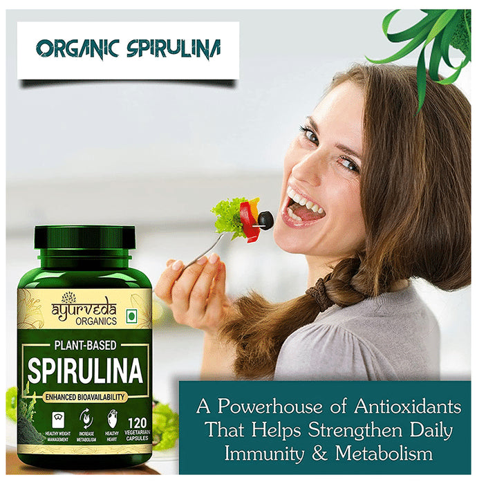 Ayurveda Organics Plant-Based Spirulina Vegetarian Capsule
