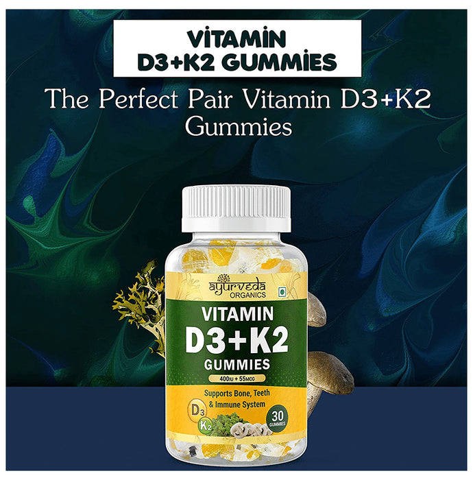 Ayurveda Organics Vitamin D3+K2 Gummies