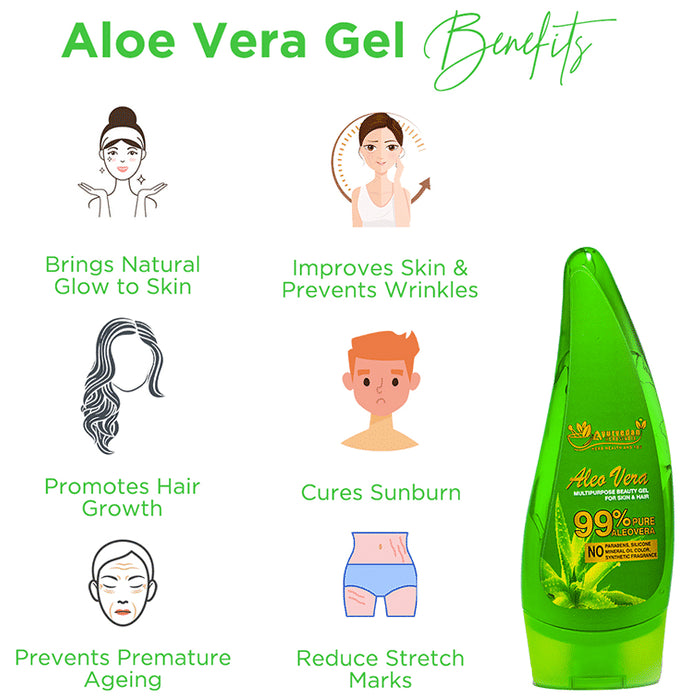 Ayurvedan Herbs India Aloe Vera Multipurpose Beauty Gel