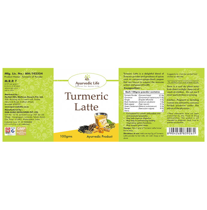 Ayurvedic Life Turmeric Latte