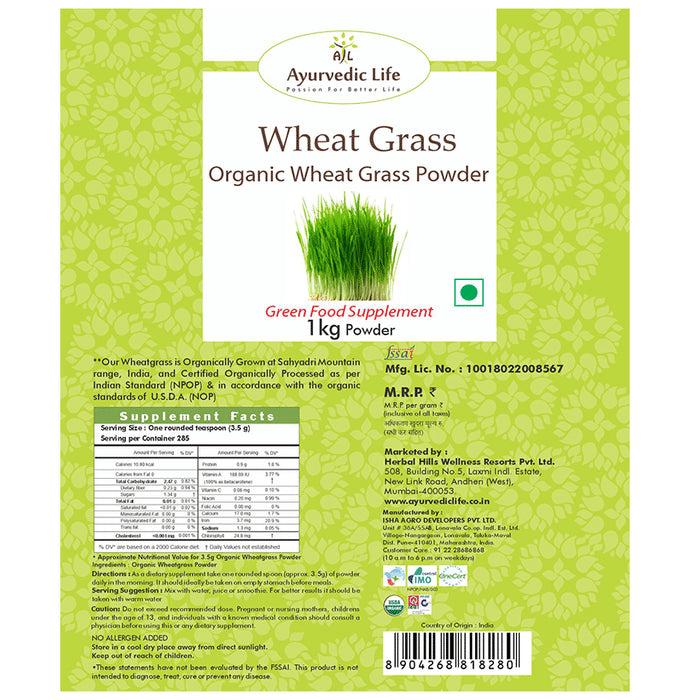 Ayurvedic Life Wheatgrass Powder