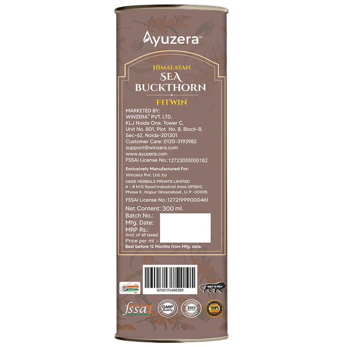 Ayuzera Himalayan Sea Buckthorn Fitwin Juice