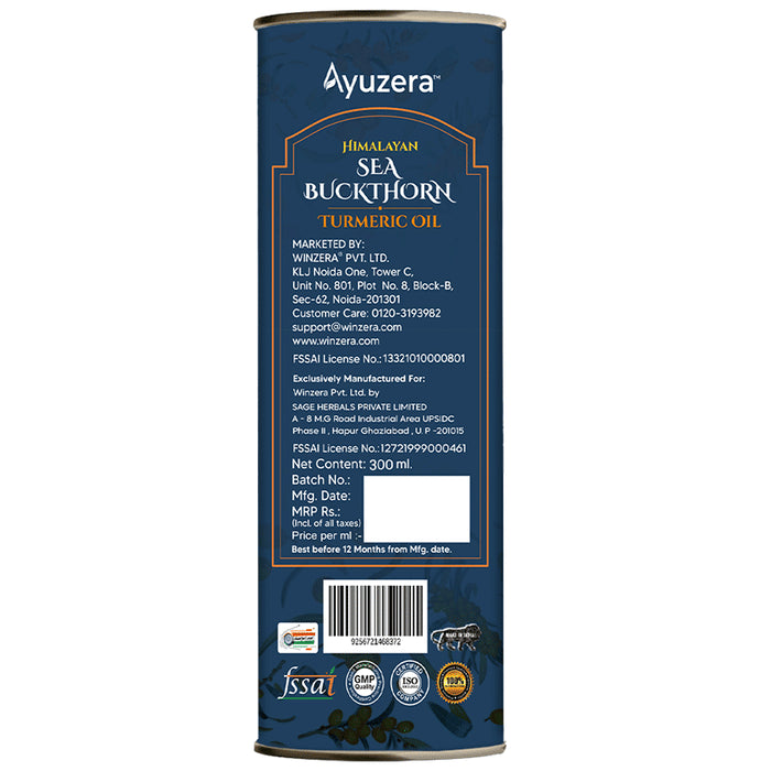 Ayuzera Himalayan Sea Buckthorn Turmeric Oil Juice