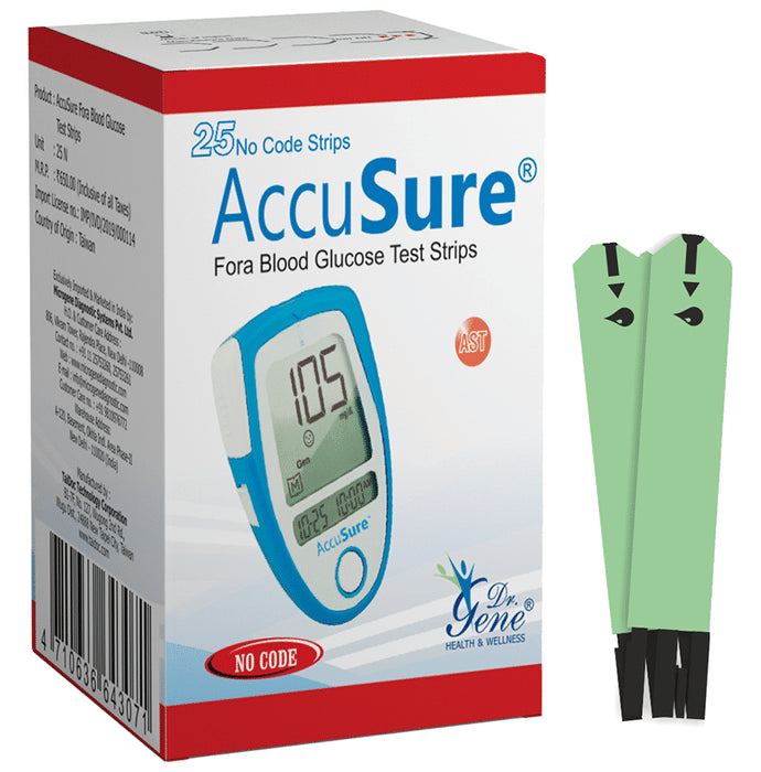 AccuSure Blood Glucose Test Strip Blue - Classic Derma